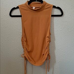 Glam Sleeveless Mustard Tank Top